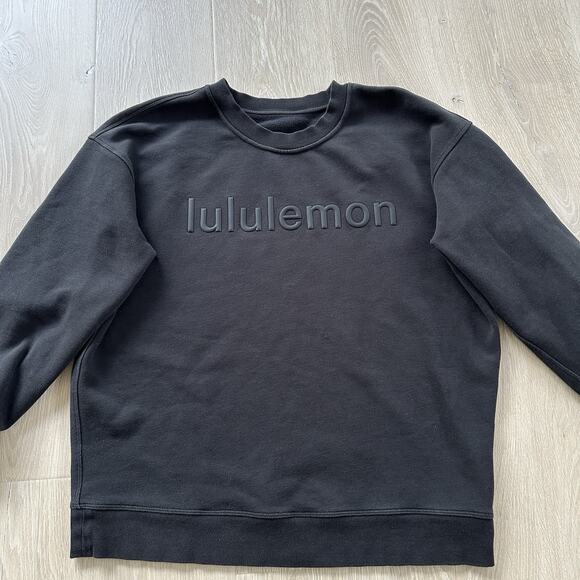 Lululemon Women Sweatshirt Perfectly Oversized Crew Fleece Logo - Picture 3 of 9